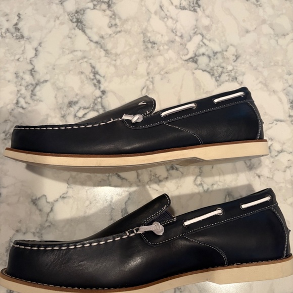 Vionic Men’s Leather Greyson Loafers Navy Blue main image 6